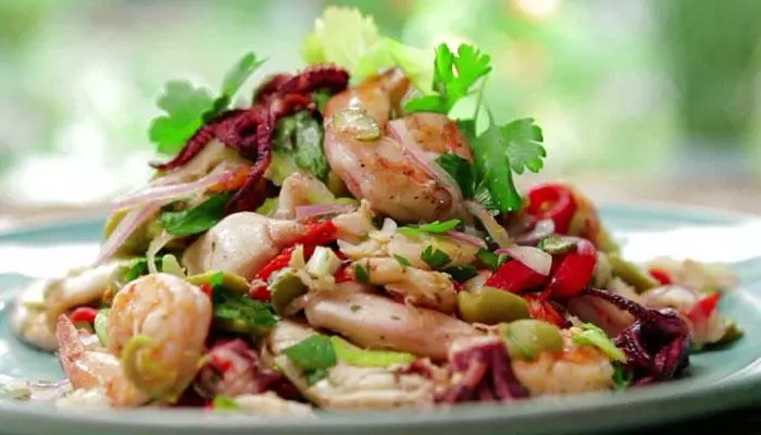 Пример блюда с кальмарами