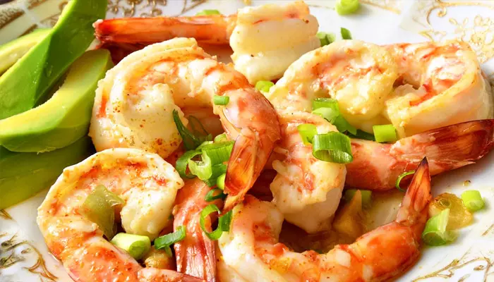 Пример блюда с креветками Пример блюда с креветками