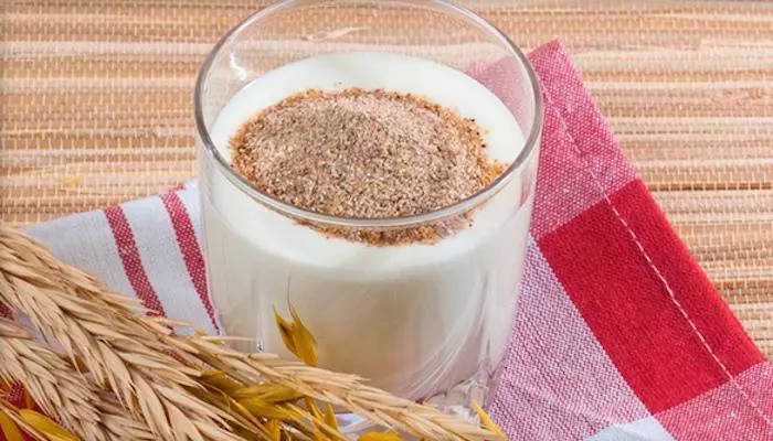 Отруби с молоком
