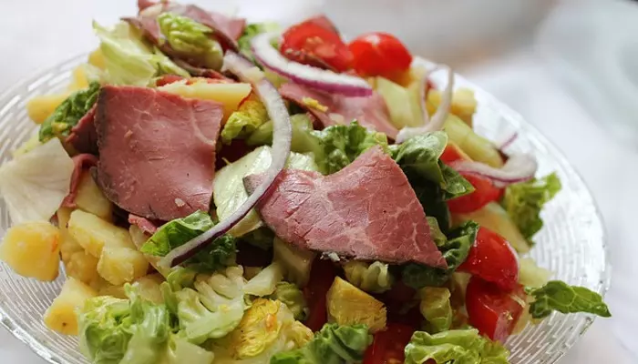 Пример мясного салата Пример мясного салата